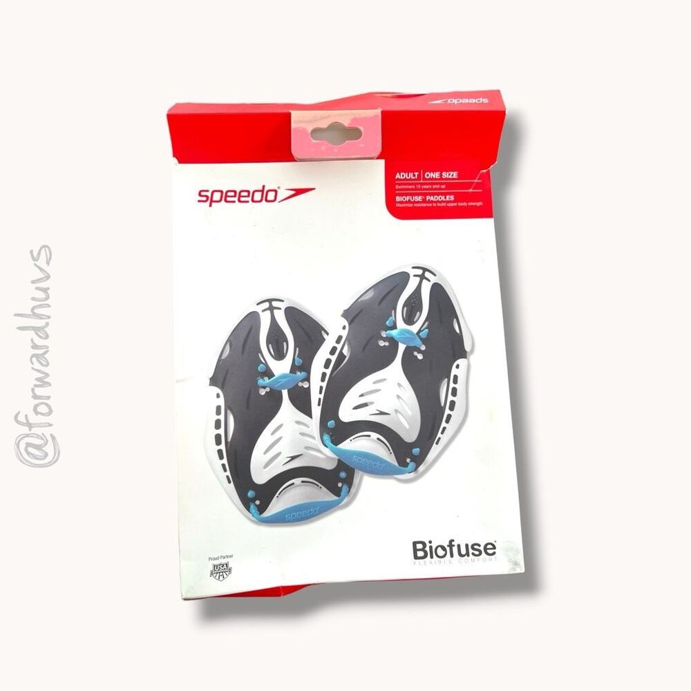 Speedo Biofuse Adjustable Swim Paddles Adult One Size Training Resistance